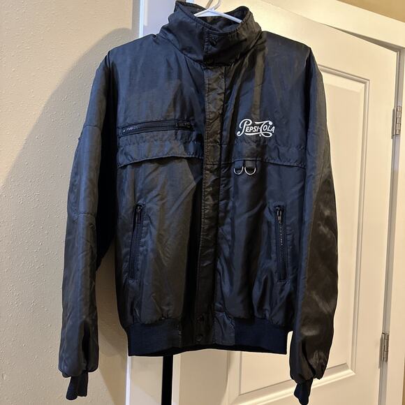 Vintage Pepsi- Cola Black Bomber Jacket - Picture 1 of 12
